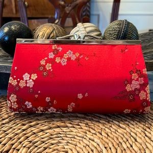 Japanese inspired red clutch